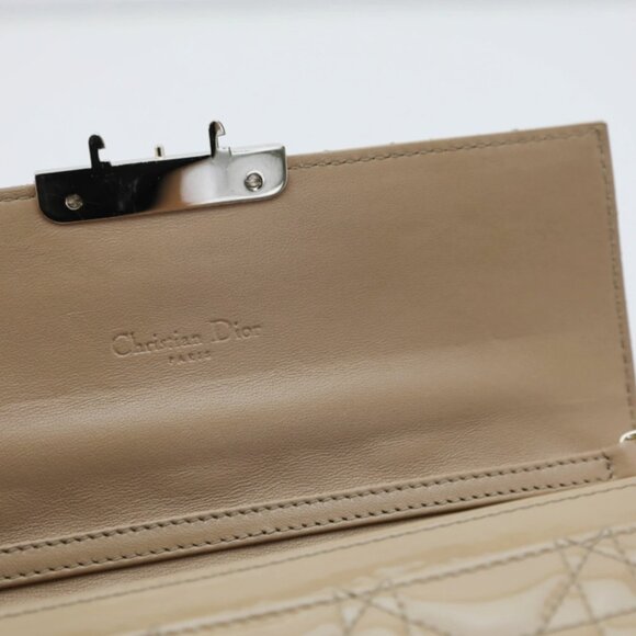 DIOR Cannage Promenade Wallet on Chain, Nude/Tan Patten Leather - Picture 12 of 12